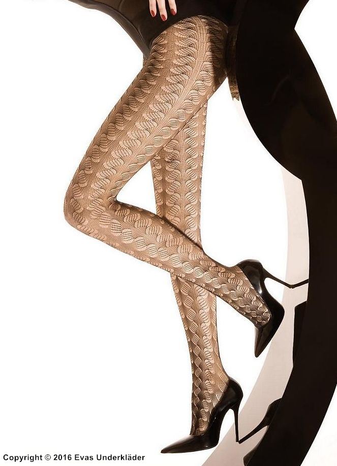 Pantyhose with open swirls